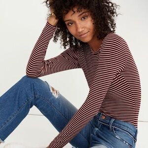 Madewell Long Sleeve Striped Body Suit size XL